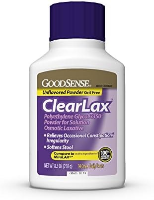 GoodSense ClearLax Polyethylene Glycol 3350 Powder for Solution, 8.3 Ounce