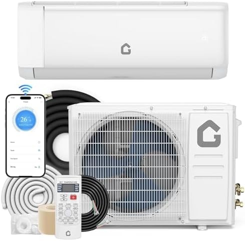 Mini Split WiFi Air Conditioner 9000 BTU with 18.5 SEER2 Efficiency