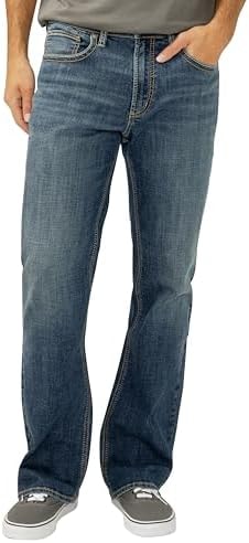 Silver Jeans Co. Men's Craig Classic Fit Bootcut Jeans, Dark Wash, 29W x 32L