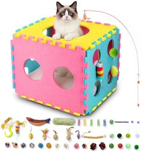 MOYMO 41 Pcs Interactive Cat Toys for Indoor Cats, Kitten Toys