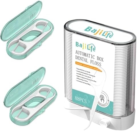 Dental Floss Pick Dispenser with 2 Box Portable Tooth Floss Picks Holder