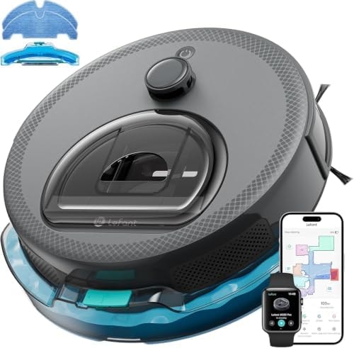Lefant Robot Vacuum and Mop, Smart Mapping and Obstacle Avoidance, Tangle-Free Pet Hair, 2.4G/5G WiFi App Control, Slim Design for Wider Coverage, Carpet Detection, M330 Pro, Grey