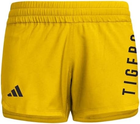 adidas Women's D4T Woven Grambling State Universtiy Training Shorts, Team Collegiate Gold/Black/Grambling State Universtiy, Medium/5" Inseam