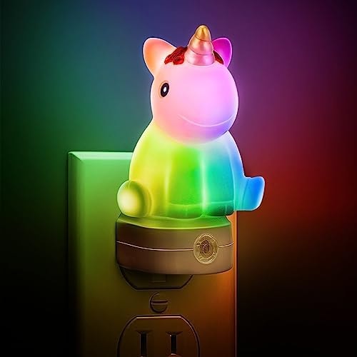 L LOHAS LED Plug-in Night Light for Kids, Cute Color Changing Night Light