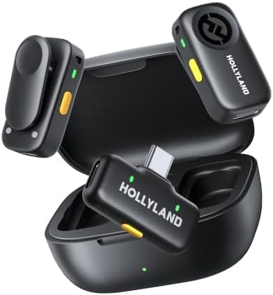 Hollyland LARK A2(2TX+1RX+Charging Case) Wireless Microphone, AI Auto-Limit