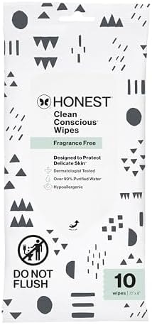 The Honest Company Multi-Use Baby Wipes, Pattern Play, 10 Count
