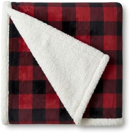 Eddie Bauer - Sherpa Reverse Throw Blanket for Bed or Couch, 50 x 60