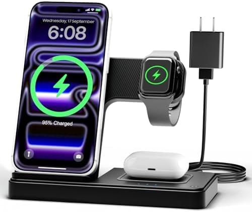 GETPALS Wireless Charger iPhone Charging Station for Apple Multiple Devices