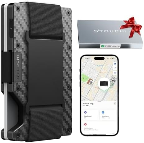 Stouchi Trackable Wallet for Men |Built-in Find My (iOS Only) RFID Blocking
