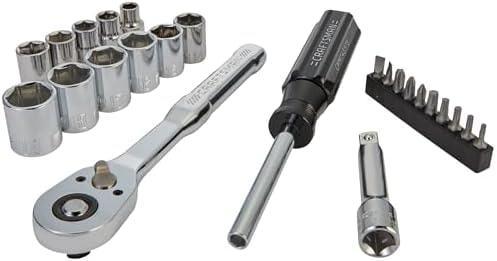 CRAFTSMAN Mechanics Tool Set, 24 Piece, 3/8 Inch Drive Metric, 90-Tooth (CMMT12111)