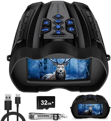 WISHBETY 4K Night Vision Goggles for Adult,5000mAh Night Vision Binoculars
