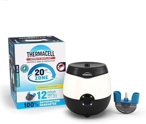 Thermacell E-ZoneGuard Glow Mosquito Repellent + Lantern, LED, 9-Hr Battery