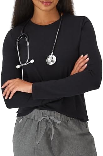 Hanes Women's Comfort Fit Scrubs Underscrub, Supersoft Viscose from Bamboo Long Sleeve Shirt