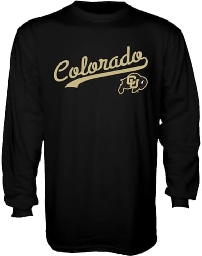 Blue 84 Men's Colorado Buffaloes Long Sleeve T-Shirt Cursive Team Color, Team Color, Large