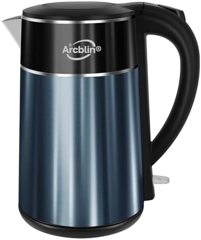 Arcblin Electric Kettle 1.8L, 1350W Hot Water Boiler, Navy Blue