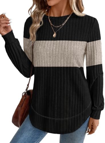 Sweaters for Women Teacher Fall Outfits Womens Tops Long Sleeve Shirts L