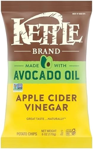 Kettle Brand Made with Avocado Oil Apple Cider Vinegar Chips, 6 Oz Bag