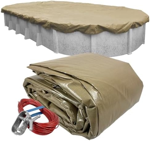Pool Mate 12 x 18 ft Extra Strength Platinum Oval Above Ground Pool Cover