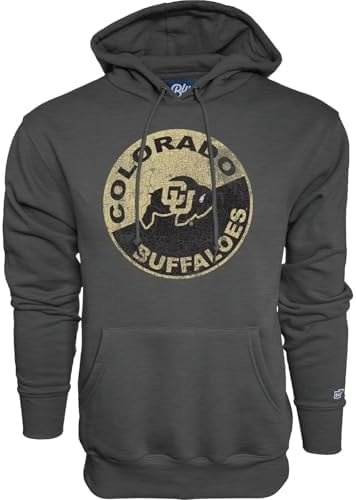 Blue 84 Men's Colorado Buffaloes Hoodie Vintage Cap Dark Heather, Dark Grey, Medium