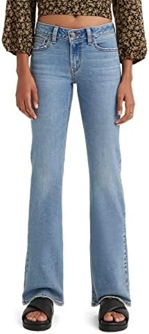 Levi's Women's Superlow Boot Jeans, (New) Medium Indigo Destructed, 28