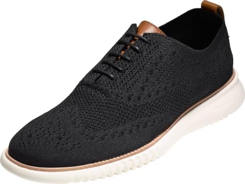 Cole Haan mens 2.zerogrand Stitchlite Oxford, Black/Ivory, 10 Wide US