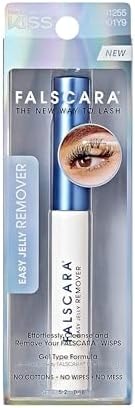 Kiss Falscara Easy Jelly Remover, Brush Applicator, Gel Formula, NET WT 5.2g (0.18oz)