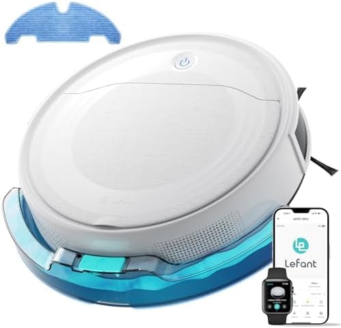 Lefant M310 Ultra Robot Vacuum and Mop, 6000Pa Suction-Slim Robotic Cleaner, Accurate Obstacle Avoidance, WiFi/App/Alexa Control, 170min Runtime, with ToF LiDAR Navigation for Pet Hair and Home