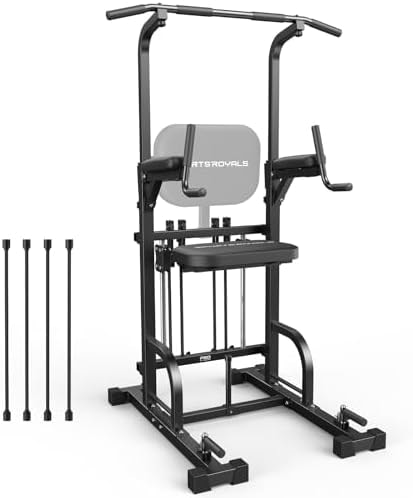 SPORTSROYALS Free Standing Pull Up Bar Assisted Power Tower
