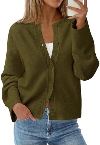 KIRUNDO Cardigan Sweaters For Women 2026 Fall Oversized Drop Shoulder