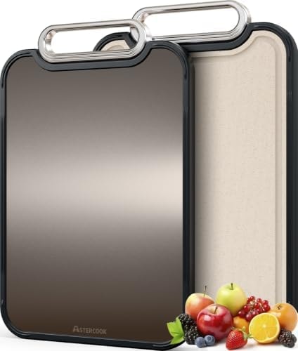 Astercook Titanium Cutting Board for Kitchen, 2-in-1, 16 x 11 in