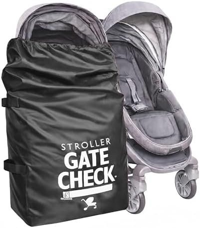 J.L. Childress Gate Check Travel Bag for Single & Double Strollers, Black