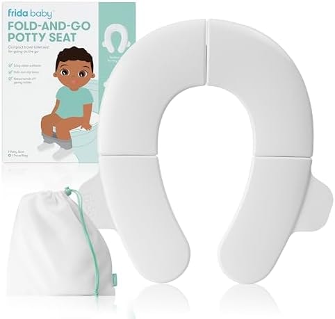 Frida Baby Fold-and-Go Portable Potty Seat for Toilet, Toddlers, Free Bag