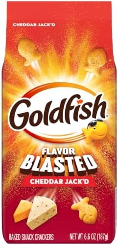 Goldfish Flavor Blasted Cheddar Jack'd Crackers, 6.6 Oz Bag