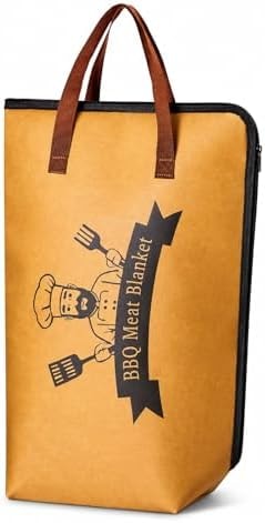 AretiTrin 21" BBQ Meat Blanket Insulated Brisket Resting Bag, Thermal Tote for Smoked Meats, Reusable Insulated Carrier for Brisket, Turkey & Pork Shoulder, Gifts for Men Women, BBQ Lovers Gift