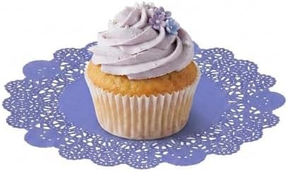 Restaurantware 8 in Round Purple Paper Lace Doilies for Tables, 4000 Ct