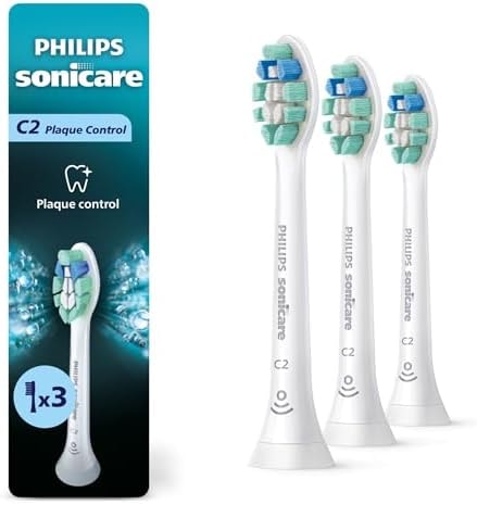 Philips Sonicare C2 Brush Heads, 3-Pack, 9 Month Supply, White