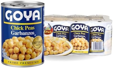 Goya Foods Chick Peas, Garbanzo Beans, 15.5 Ounce (Pack of 8)
