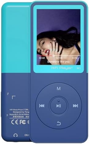 CONODO MP3 Player with Bluetooth 5.3, 1.8" Screen, Color-Block Music Player
