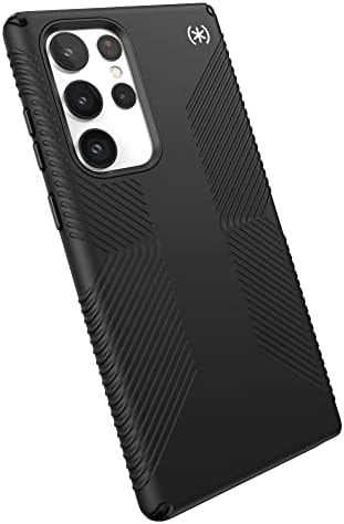 Speck Products Presidio2 Grip Samsung Galaxy S22 Ultra Case, Raised bezel, Black/Black/White