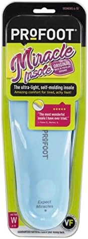 PROFOOT Original Miracle Insoles for Women (Sizes 6-10) – Self-Molding Ultra Light Memory Foam Shoe Inserts for Comfort & Support