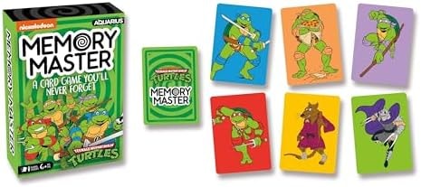 Aquarius Teenage Mutant Ninja Turtles Memory Master Card Game - Officially Licensed TMNT Family Game for Kids, Teens & Adults Ages 6+, 4 Players