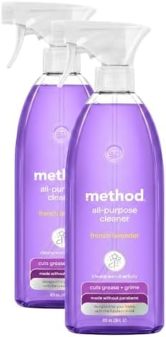 Method All-Purpose Cleaner Spray, French Lavender, Perfect for Most Counters, Tiles and More, 28 Fl Oz (Pack of 2)