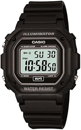 Casio Men's F108WH Illuminator Collection Black Resin Strap Digital Watch
