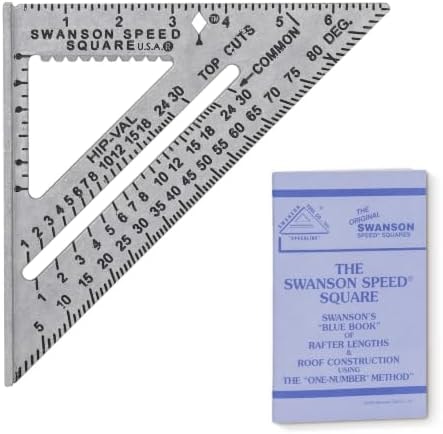 Swanson Speed® Square, 7 in. Aluminum Layout Square with Blue Book (S0101)