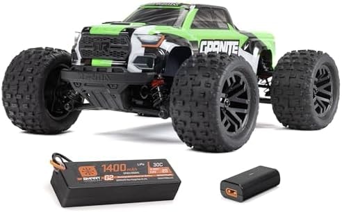 ARRMA 1/18 Granite GROM MEGA 380 Brushed 4X4 Monster Truck RTR, Green
