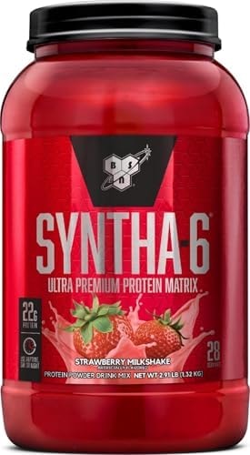BSN SYNTHA-6 Premium Protein Powder, 6g Fiber, Whey Isolate, 28 Servings
