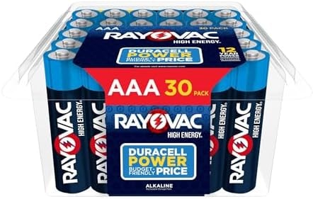 Rayovac High Energy AAA Batteries (30 Pack), Alkaline Triple A Batteries