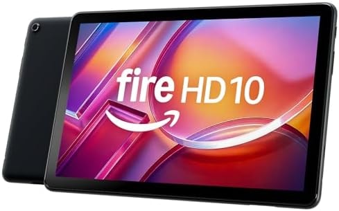 Amazon Fire HD 10 tablet, built for relaxation, 10.1" vibrant Full HD screen, octa-core processor, 4 GB RAM, 32 GB, Black