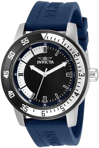 Invicta Men's Specialty 45mm Silicone Quartz Watch, Blue (Model: 34013)