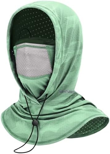 YANIKY Summer Cooling Balaclava with Breathable Holes, Sun UV Protection Face Mask for Running, Cycling, Fishing, Men & Women Mint Green